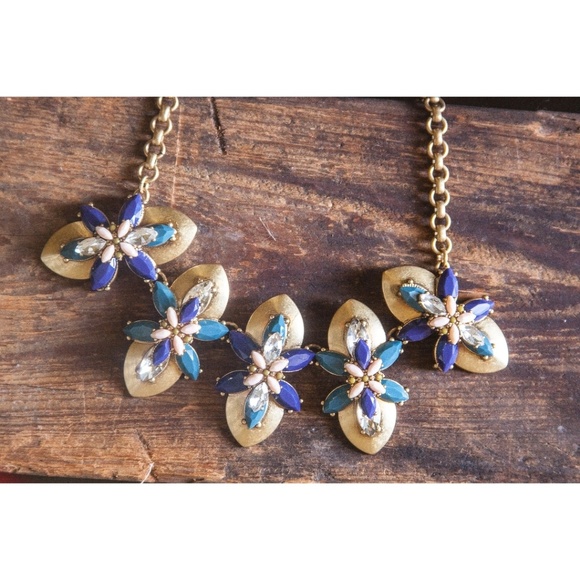 J. Crew Blue & Teal Statement Necklace - Picture 2 of 2